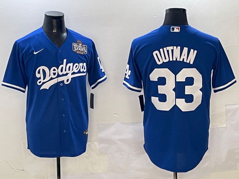 Men Los Angeles Dodgers #33 Outman Blue Game 2025 Nike MLB Jersey style 3->los angeles dodgers->MLB Jersey